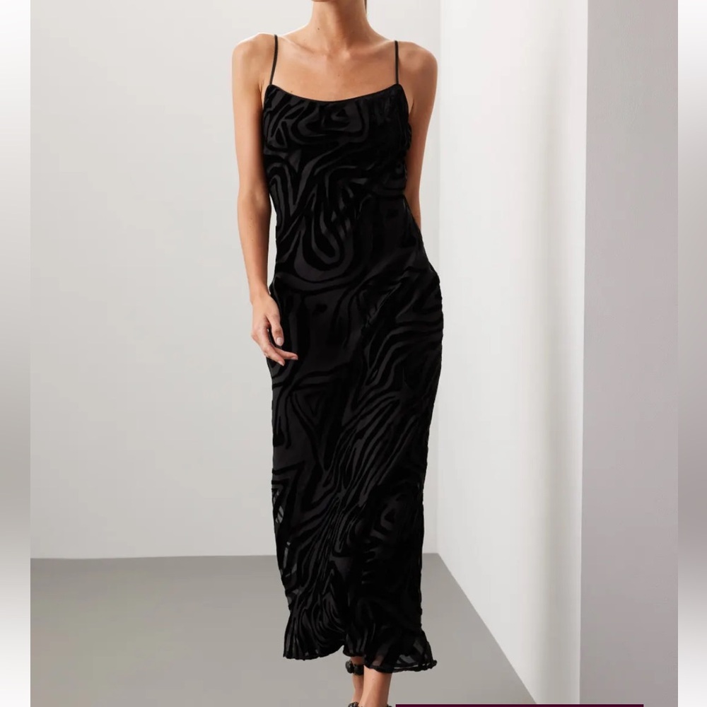 Ronny Kobo Burnout Slip Dress
